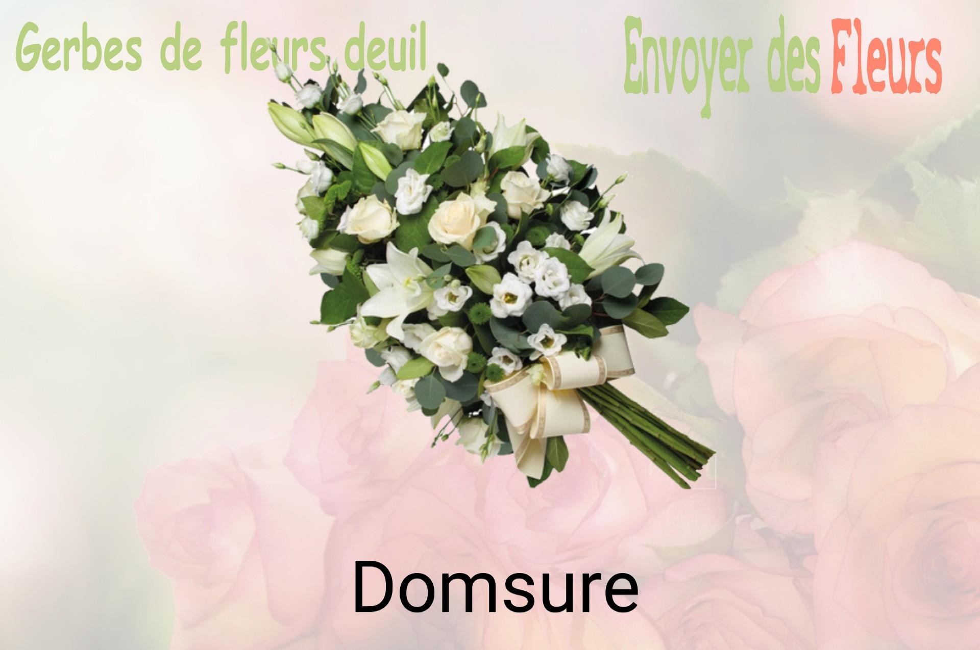 Gerbe de fleurs de deuil livrée à Domsure